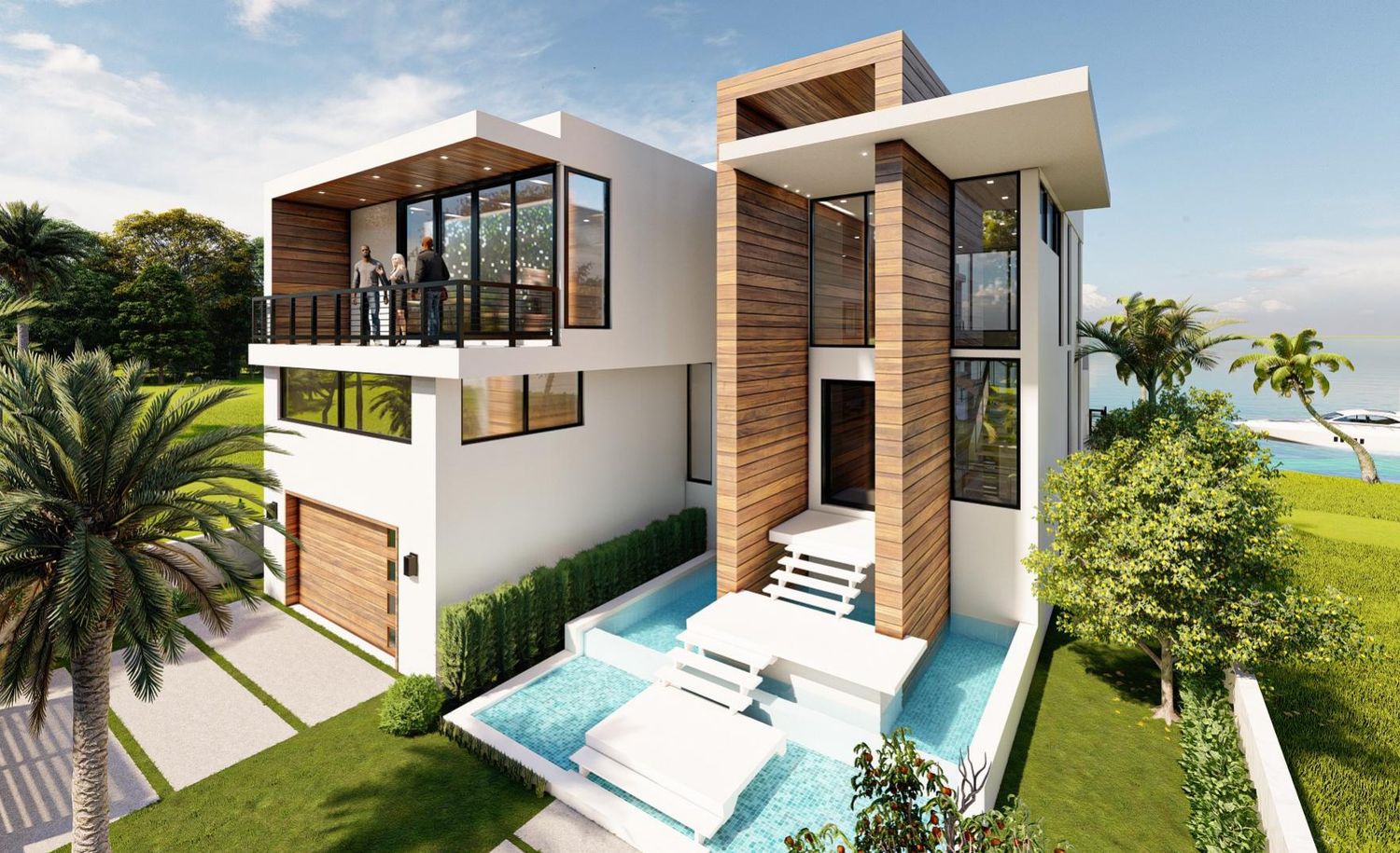 Modern waterfront new construction home in Belle Meade sold at $9,000,000